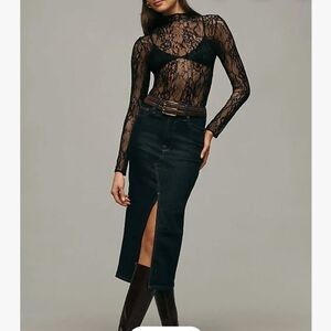 Good American Indigo Denim Skirt